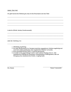ERKLÄRUNG