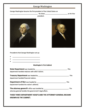 George Washington History Worksheet