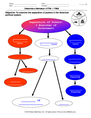 US Government Branches Worksheet