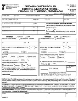 Oregon IRP and IFTA Application Form