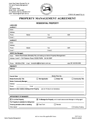 Residential Property Management Agreement