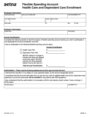 Flexible Spending Account Enrollment Form