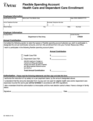 Flexible Spending Account Enrollment Form