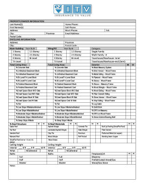 Canadian Property Appraisal Form