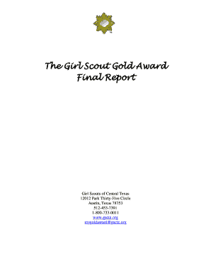 Girl Scout Gold Award Final Report