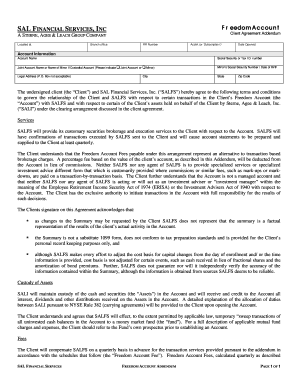 SAL Financial Services Freedom Account Addendum