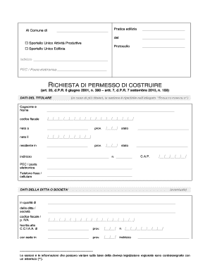 Richiesta di Permesso di Costruire