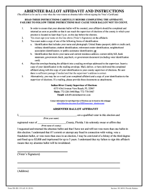 Absentee Ballot Affidavit