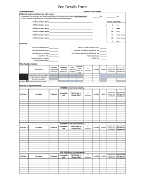 Fee Details Form