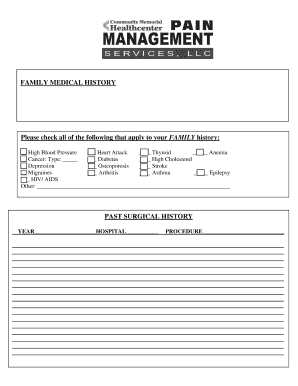 Family Medical History Form