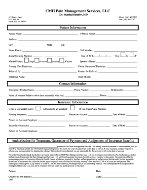 Patient Information and Authorization Form
