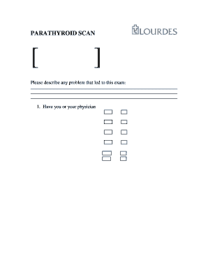 Parathyroid Scan Form
