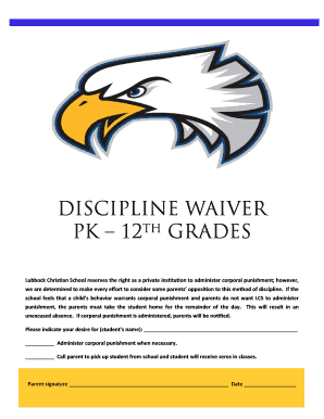 Discipline Waiver Form