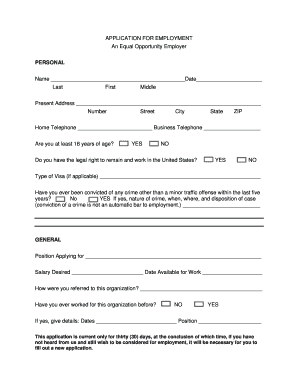 Application for Employment