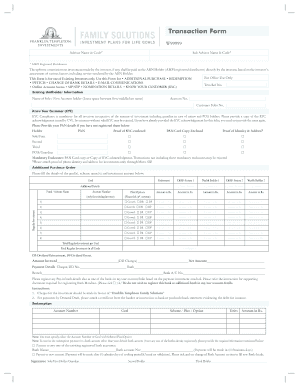 Franklin Templeton Mutual Fund Transaction Form