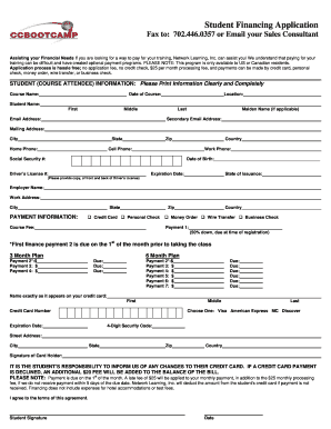 Student Financing Application