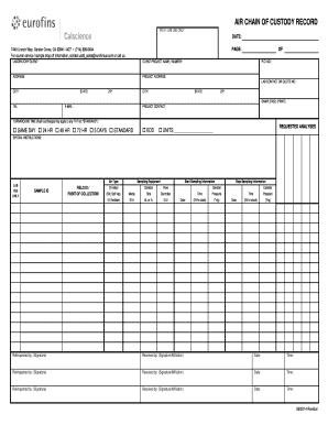 Air Chain of Custody Record