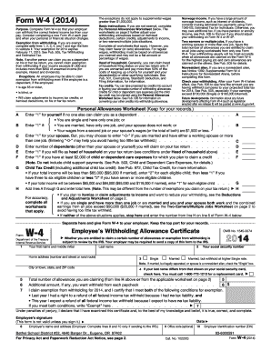Form W-4 Employee's Withholding Allowance Certificate