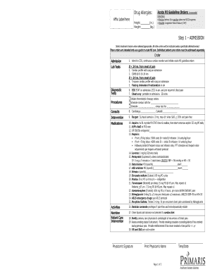 Acute MI Guideline Orders