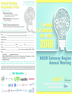 registration to NACM Connect Social Events