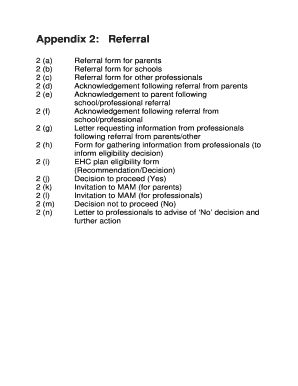 Referral Form for Parents