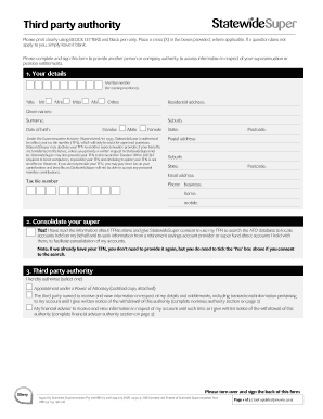 Third Party Authority Form