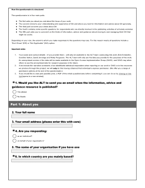 UK Gold Open Access Questionnaire