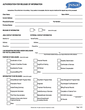 Authorization for Release of Information