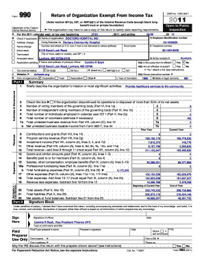 Form 990 Return of Organization Exempt From Income Tax