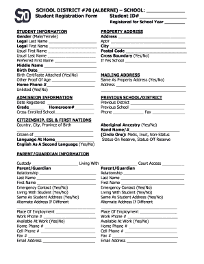 Student Registration Form