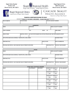 Skagit Valley Hospital Financial Assistance Form