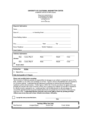 University of California Parking Application