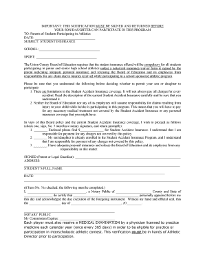 Student Insurance Waiver Form