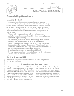 Critical Thinking Skills Activity