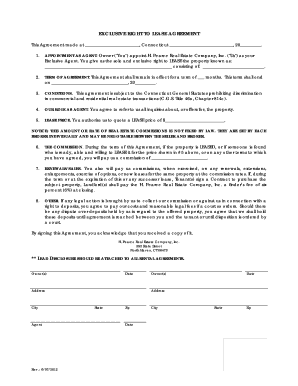 Exclusive Right to Lease Agreement