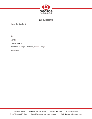 Fax Transmittal Form