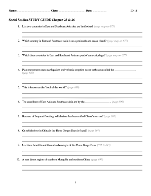 Social Studies Study Guide