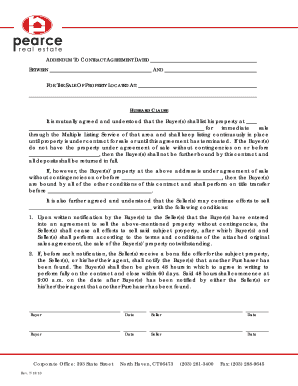 Addendum to Property Sale Contract