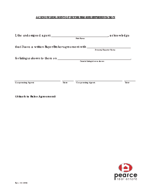 Acknowledgment of Buyer Broker Representation