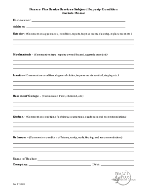 Senior Services Property Condition Report