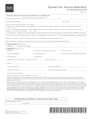 Schwab One Account Application Form