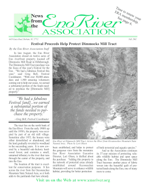 Eno River Association Membership Application