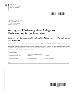 Antrag auf Förderung einer Anlage zur Verbrennung fester Biomasse