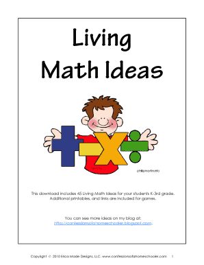 Living Math Ideas for K-3rd Grade