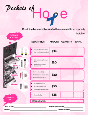 Mary Kay Product Purchase and Donation Form