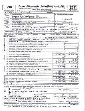 Form 990 Return of Organization Exempt From Income Tax
