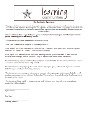 Co-Curricular Agreement