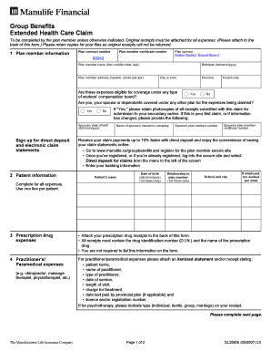 Extended Health Care Claim Form