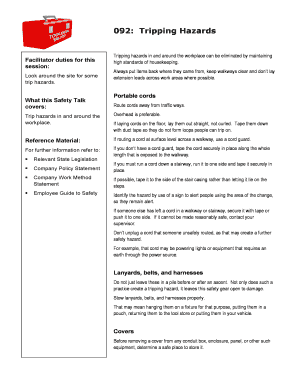 Workplace Safety Talk on Tripping Hazards