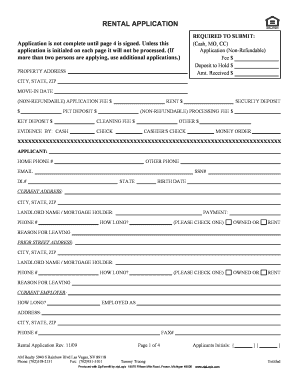 Rental Application Form